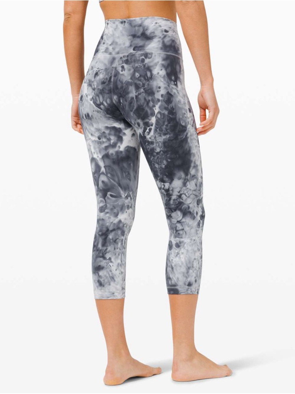 Lululemon Wunder Under High-Rise Crop 21” Leggings Marble Dye Classic Navy